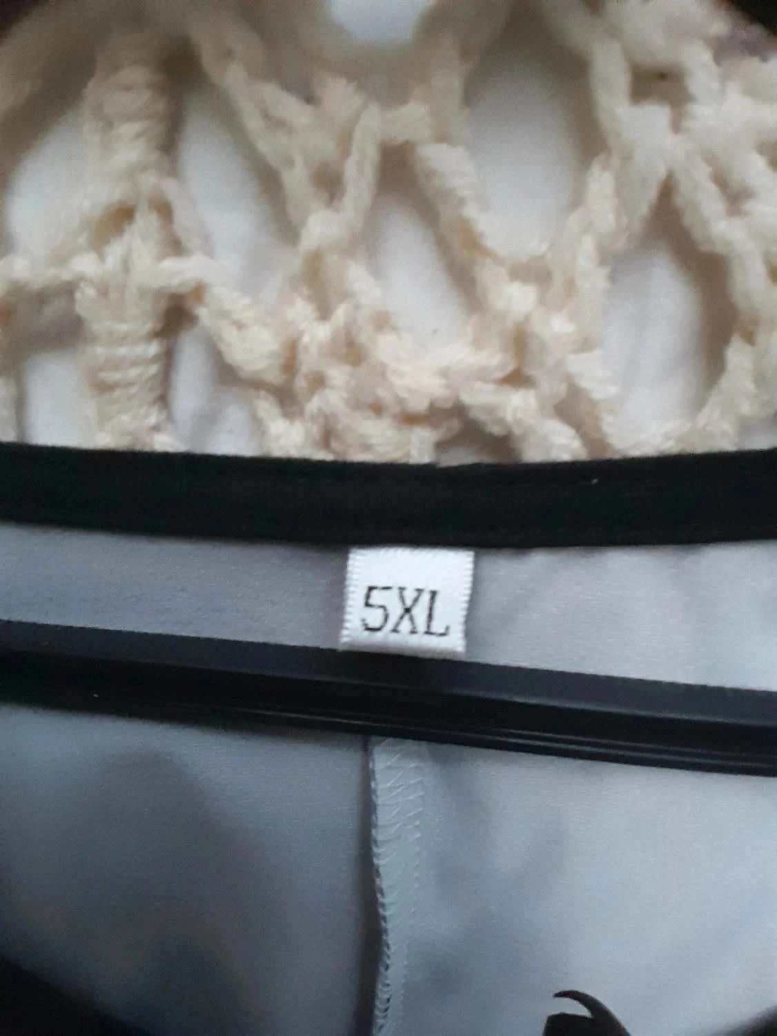Túnica assimétrica, feminina, tamanho 5XL, preta e ferrugem – photo 5